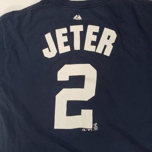 New york Yankees Dereck jeter 2 majestic jersey t-shirt size small